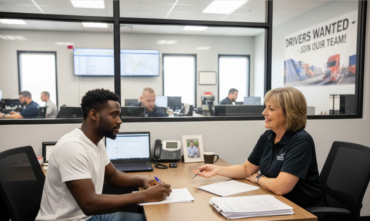 Professional truck driver